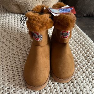 FOCO collegiate Ohio State Buckeyes faux fur boots
